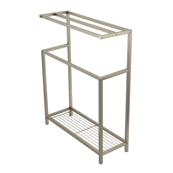 SCC8368 Edenscape Freestanding Iron Towel Rack, Brushed Nickel